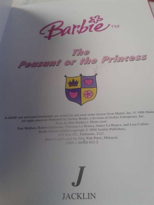 2 X BARBIE HARDCOVER STORY BOOKS WITH PICTURE ILLUSTRATIONS, ONE BID
