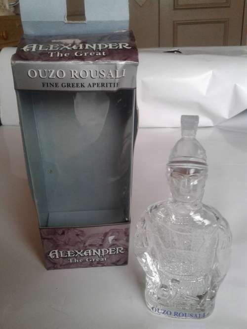 ALEXANDER THE GREAT OUZO ROUSALI FINE GREEK APERITIF (100ML)SEALED