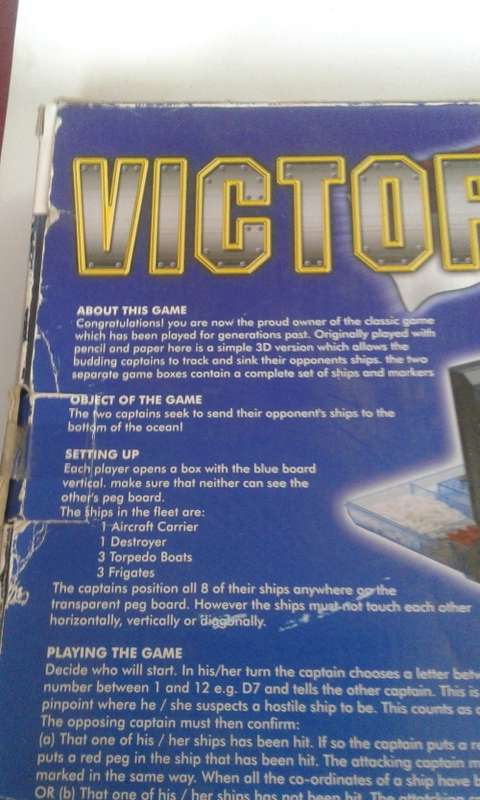VINTAGE VICTORY AT SEA GAME (UNUSED)MADE IN LONDON