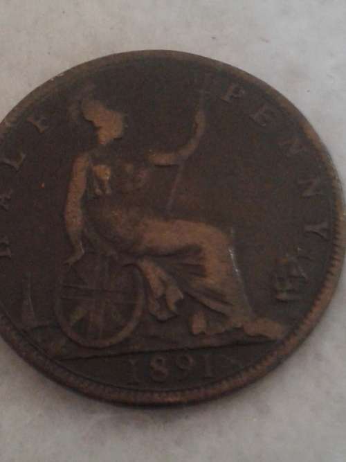 HALF PENNY VICTORIA D C COIN (1891)