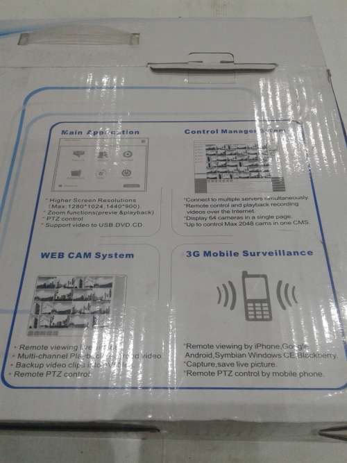 8 CHANNELS DVR INCL. POWER SUPPLY, REMOTE AND MOUSE (3G MOBILE SURVEILLANCE, REMOTE VIEWING,ETC..)