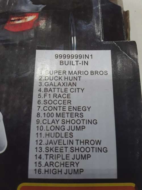 9999999 BUILT IN TV GAME(CARTRIDGE COULD BE USED AS WELL)