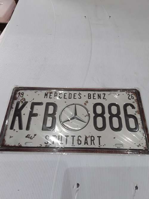 VINTAGE LOOK MERCEDES BENZ METAL SIGN