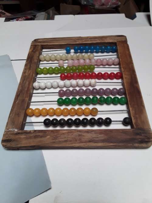 ANTIQUE SOLID WOODEN FRAME COUNTER