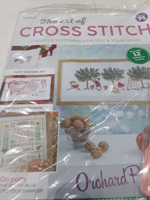 8 ISSUES OF THE ART OF CROSS STITCH  INCL.PATTERNS,COTTONS ,FILE ETC(26 PIECES)ONE BID