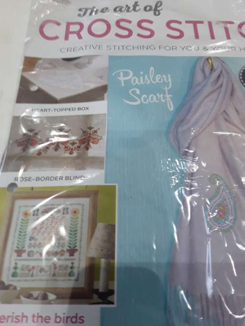 8 ISSUES OF THE ART OF CROSS STITCH  INCL.PATTERNS,COTTONS ,FILE ETC(26 PIECES)ONE BID