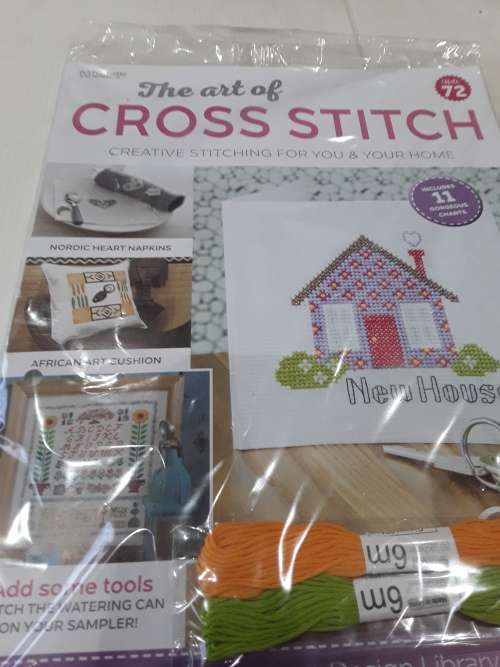 8 ISSUES OF THE ART OF CROSS STITCH  INCL.PATTERNS,COTTONS ,FILE ETC(26 PIECES)ONE BID