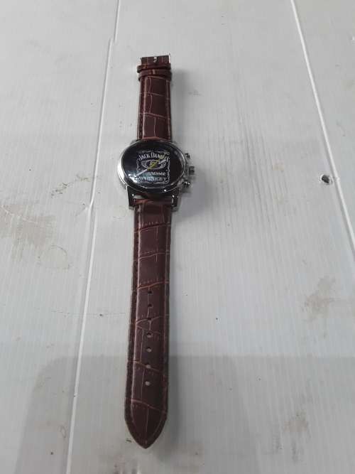 LEATHER STRAP JACK DANIELS WRISTWATCH(WORKING)