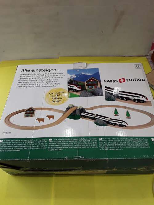 SWISS MOUNTAIN BRIO RAILWAY SET WITH WOODEN TRACKS(COMPLETE)-UNUSED