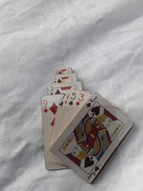 J,A SCALE MODEL CARDS IN LEATHER CASE