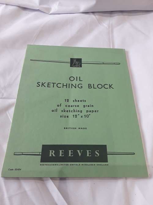 12 SHEETS OF COARSE GRAIN OIL SKETCHING PAPER (12"×10")ENGLAND, UNUSED