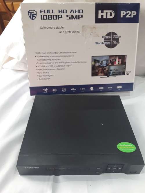 8 CHANNELS AHD 1080P DVR INCL.POWER SUPPLY,REMOTE AND MOUSE