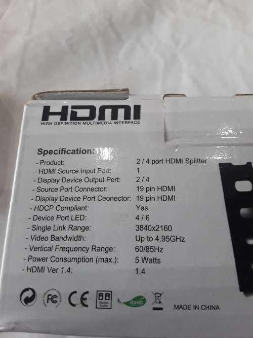 4K X 2K HD 1080P ,3D HDMI SPLITTER
