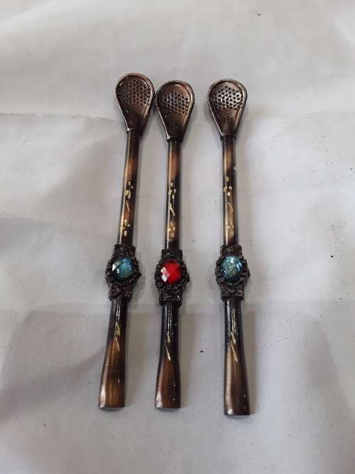SET OF 3 RETRO ANTIQUE METAL SMOKERS PIPE