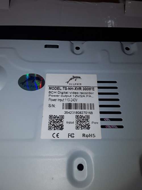 8 CHANNELS DVR INCL.POWER SUPPLY & MOUSE