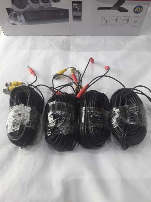 4 CHANNELS CCTV KIT(INCL.4 CAMERAS,4/ 20M CABLES,DVR,BRACKETS P.SUPPLY,MOUSE & REMOTE)