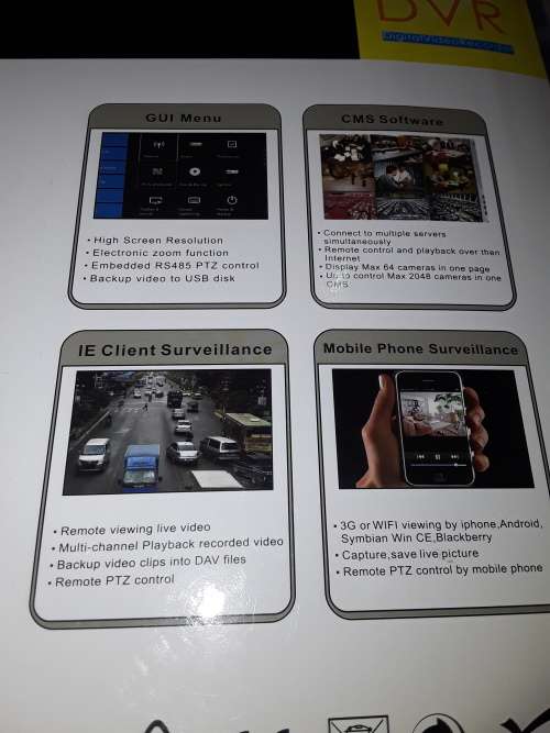 8 CHANNELS 5 IN ONE AHD DVR (INCLUDES 4 CAMERAS)POWER SUPPLY and MOUSE