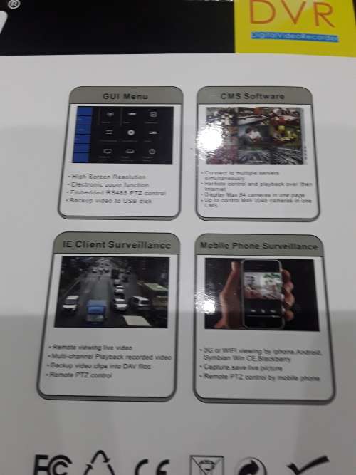 4 CHANNELS  AHD DVR INCL.POWER SUPPLY AND MOUSE