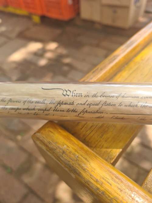 DECLARATION OF INDEPENDENCE (13TH USA)JULY 4,1776..SEALED IN CASE