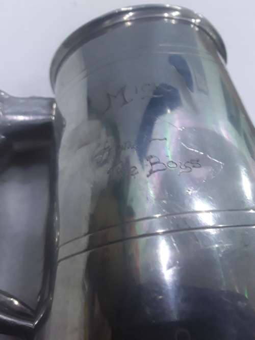 CAROL BOYES STYLE PEWTER MUG(MADE IN ENGLAND)