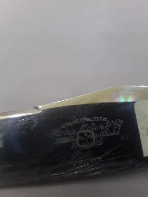 SET OF 3 SHEFFIELD ENGLAND BONE HANDLE CUTLERY