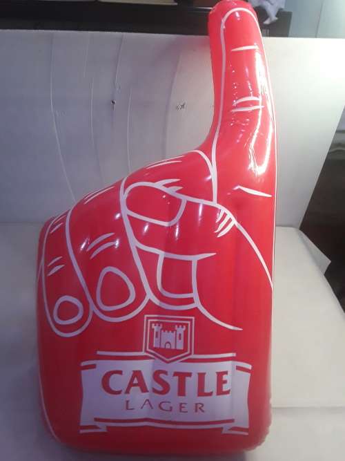 CASTLE LAGER HAND  BLOW UP SIGN(50CM HEIGHT)