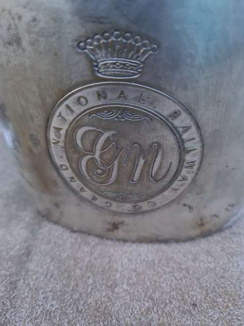 2 PIECE VINTAGE SILVERPLATED NATIONAL RAILWAY CO.SOAP DISPENSERS