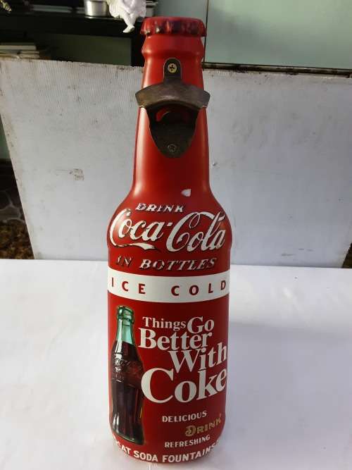 VINTAGE LOOK METAL COCA COLA BOTTLE OPENER(45CM HEIGHT)