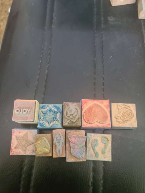 26 PIECE ALL SORTS VINTAGE WOODEN STAMPS