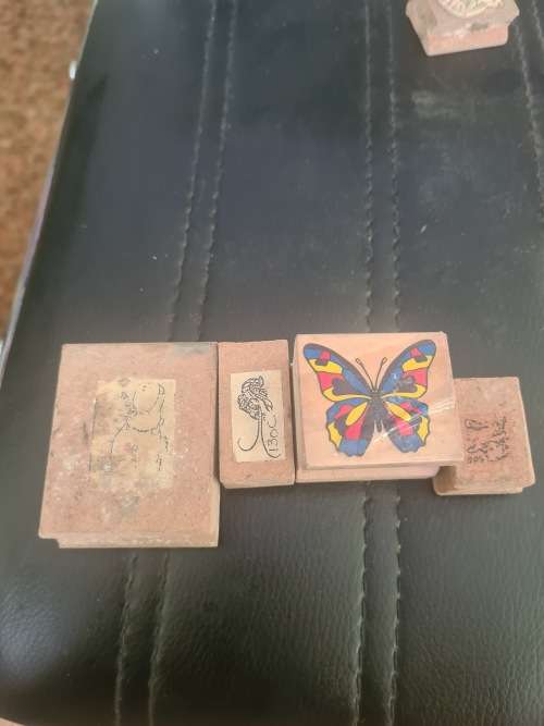 26 PIECE ALL SORTS VINTAGE WOODEN STAMPS