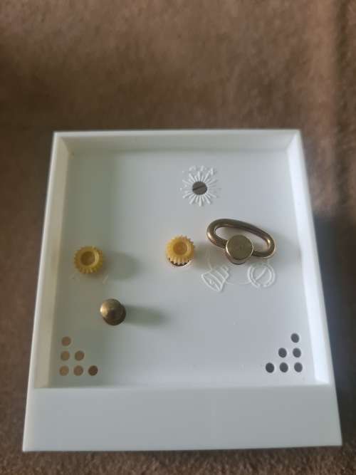 VINTAGE MECHANICAL 2 JEWELS EUROPA ALARM CLOCK WITH DATE IN ORIGINAL BOX