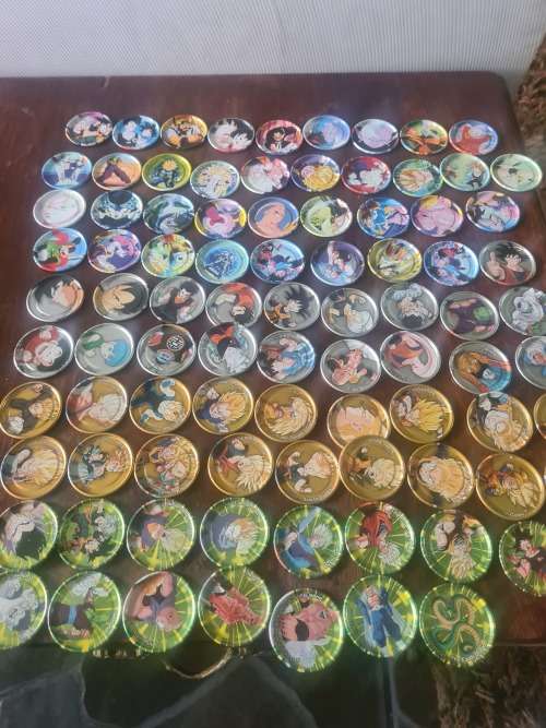 90 PIECE POKEMON METAL TAZZOS(1 TO 95)FEW MISSING, SEE DESCRIPTION