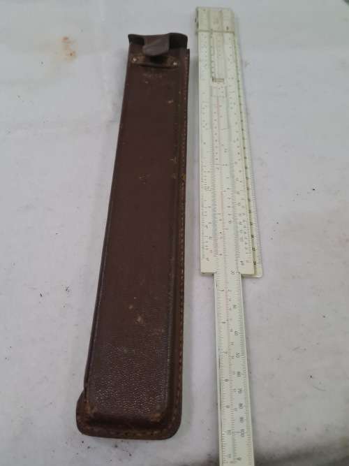 VINTAGE SLIDE RULER IN ORIGINAL LEATHER CASE(DENNERT & PAPE HAMBURG)