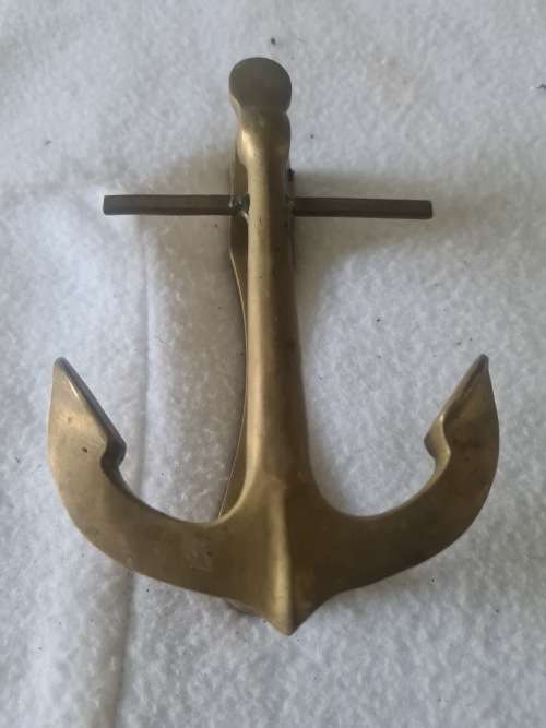 SOLID BRASS SHIP ANCHOR DOOR KNOB