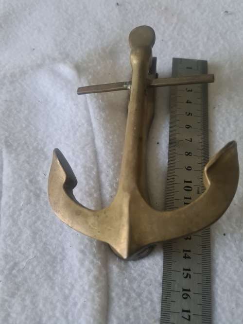 SOLID BRASS SHIP ANCHOR DOOR KNOB