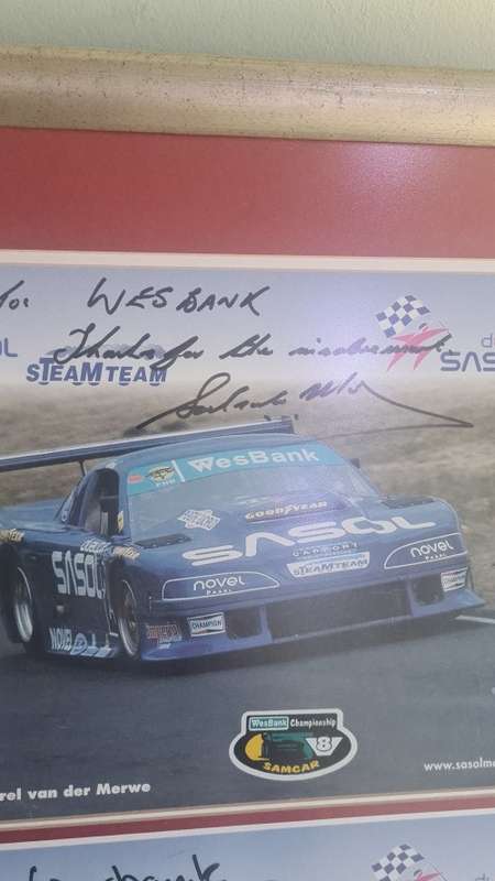 SIGNED RACING FRAME