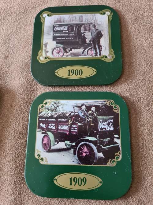 SET OF 6 VINTAGE COCA-COLA COASTERS