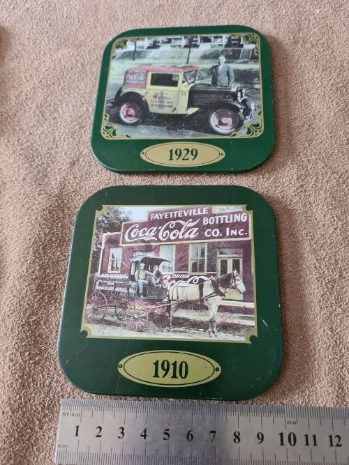 SET OF 6 VINTAGE COCA-COLA COASTERS