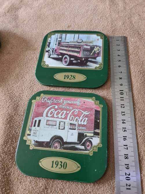 SET OF 6 VINTAGE COCA-COLA COASTERS