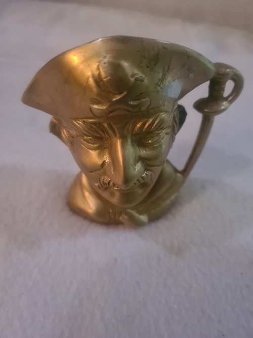 ANTIQUE BRASS SAILOR FACE PEN HOLDER