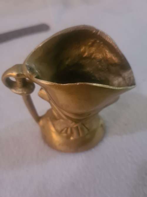 ANTIQUE BRASS SAILOR FACE PEN HOLDER