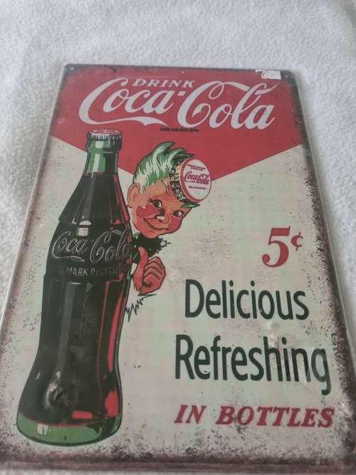 COCA-COLA METAL SIGN(30 X 20CM)