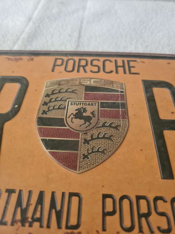 METAL PORCHE SIGN(30 X 15CM)