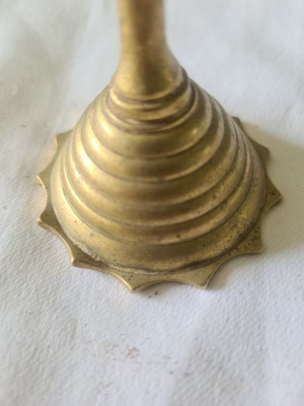ANTIQUE BRASS JEWISH MENORAH