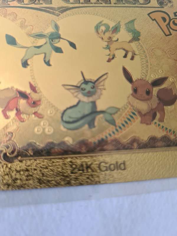 2 X 24K GOLD POKEMON NOTES