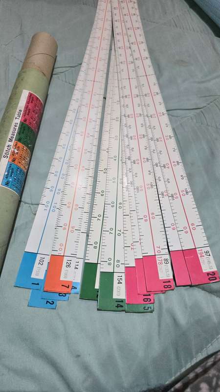VINTAGE SEWING STITCH MEASURES TABKE(UNUSED)