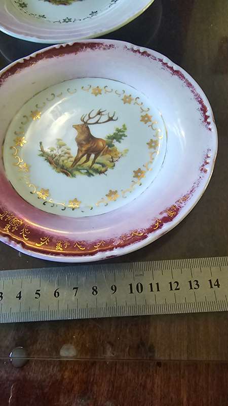 2 x ORIGINAL COBALT FINE PORCELAIN SAUCERS