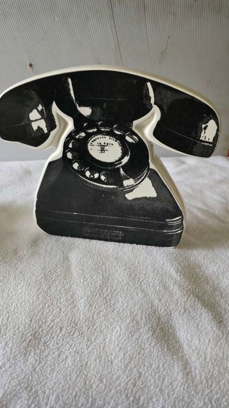 VINTAGE PORCELAIN TELEPHONE (DECOR PURPOSE)