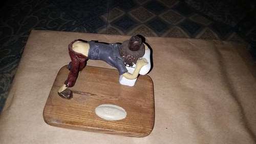 VINTAGE TOO MUCH ALCOHOL CONSUME MAN THROWING OUT-HAS MARKINGS