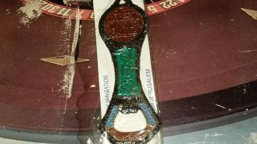 GOD BLESS OR HOME SOUVENIER BOTTLE OPENER FROM JERUSALEM
